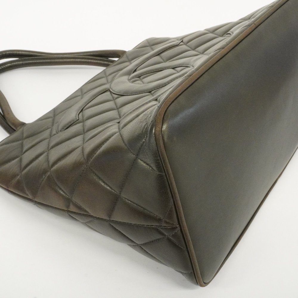CHANELAuth  Reprint Tote Women's Leather Tote Bag Dark Brown - Picture 10 of 10